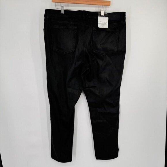 Ralph Lauren Womens Curvy Skinny Jeans Size 18 coated denim Black new $125 - Picture 11 of 15